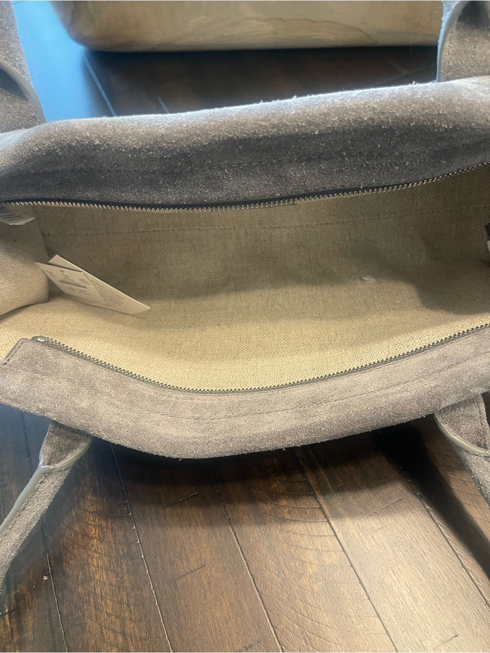 J. Crew Light Gray Suede Shoulder Bag - Picture 7 of 8